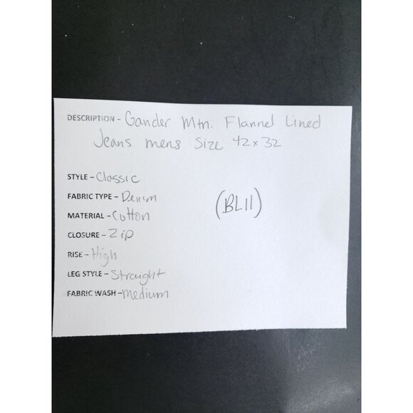 Gander Mountain Mens Size 42x32 Relaxed Fit Flannel Lined Jeans - Picture 11 of 11